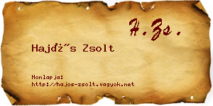 Hajós Zsolt névjegykártya